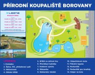 mapka koupaliště Borovany