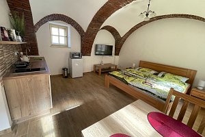 Apartmán na chalupě "Borovanské baroko" s uzavřeným dvorkem